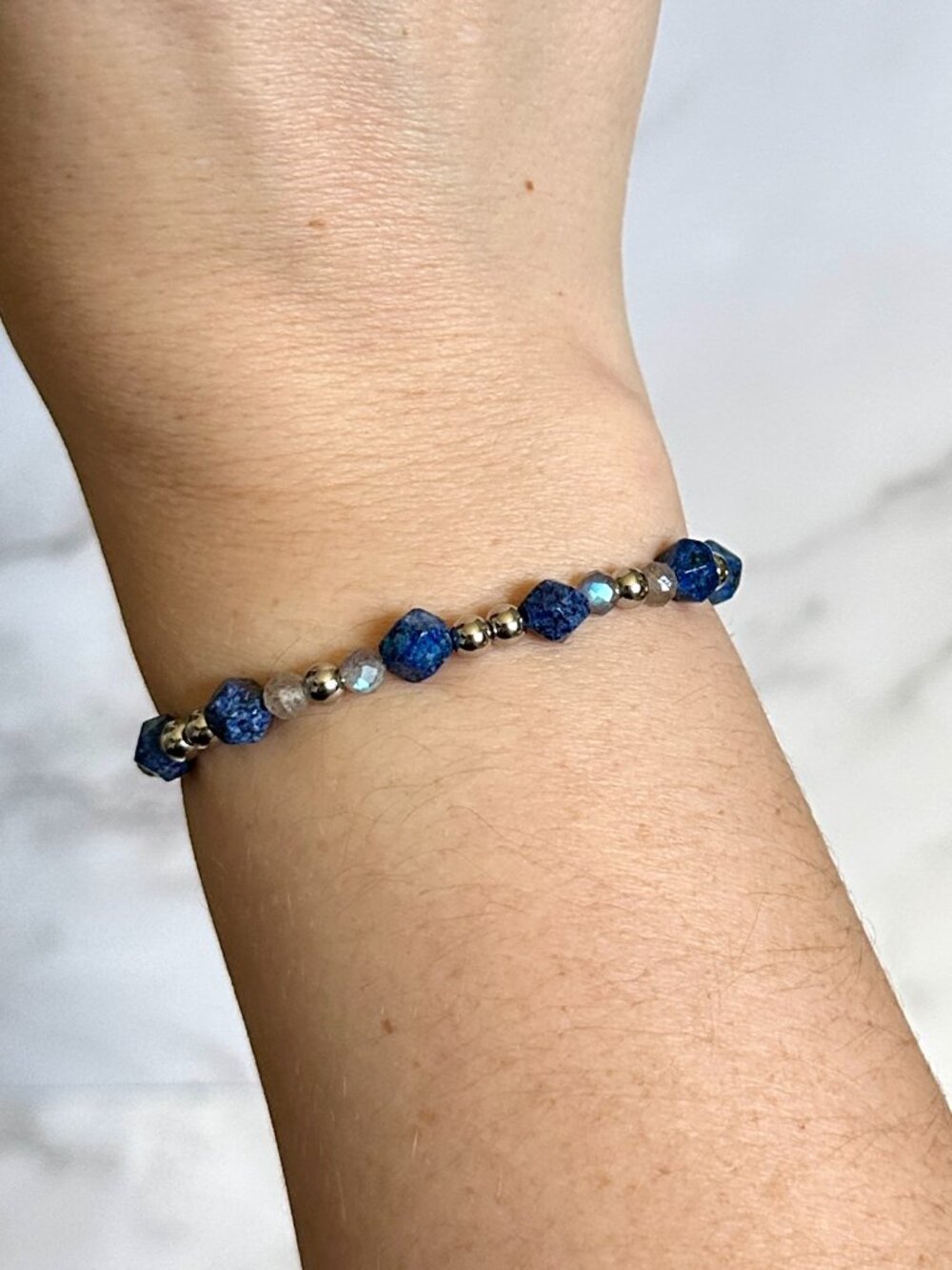 Handmade Rio Azul Stainless Steel Western Pearl Bracelet